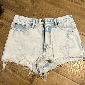 Abercrombie Annie High Rise Jean Shorts - Acid Wash - Size 4 or 27